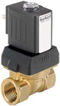 206793 Burkert 6213 EV Std Brass Body 2/2-Way Servo Assisted Solenoid Valve NC G2 Thread  for Liquids EPDM Diaphragm 24Vdc 40mm Orifice without cable plug Anti-waterhammer