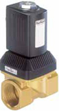 178953 Burkert 6213 Brass Body 2/2-Way Servo Assisted Solenoid Valve NC G2 Thread  for Liquids NBR Diaphragm 24Vdc 40mm Orifice with integrated plug Anti-waterhammer