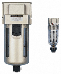 SMC AF10-M5C, Modular Air filter 5 micron element, M5 thread & auto drain.