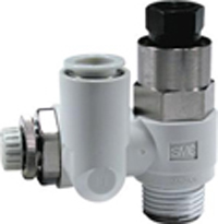 SMC ASP430F-F02-06S, Speed controller with Pilot check valve & one touch fitting, R1/4 port, G1/8 pilot size, universal type, 6mm tube, with sealant. 