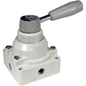 VH400-04  SMC VH Hand Valve 1/2 base, side piping, body mount, 3 position closed centre 1/2 port