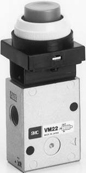 VM230-02-32B  SMC Mechanical Valve EVM200 Push Button Extended type 3 port