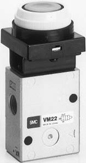 EVM230-F02-33  SMC Mechanical Valve EVM200  Push Button Flush type 3 port